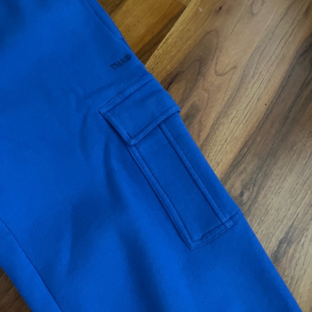 Aritzia TNA Sweatfleece Cozy Fleece Cargo Mega Fit Sweatpants in Jazz Blue, NEW - Picture 6 of 17